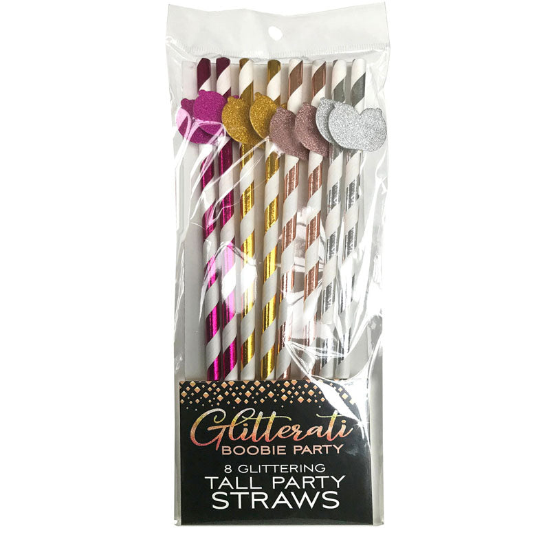 Glitterati - Boobie Tall Party Straws